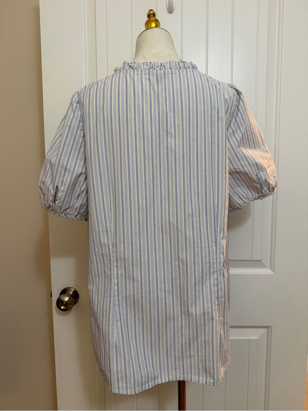 Talbots Blue and White Striped Top - Picture 6 of 11